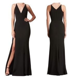 Iris Slit Crepe Gown